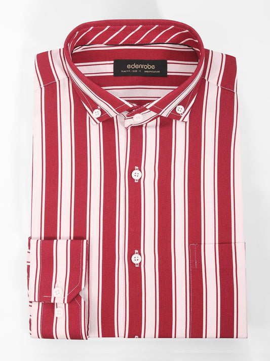 Edenrobe - Men's Red & White Shirt - EMTSUC20-112