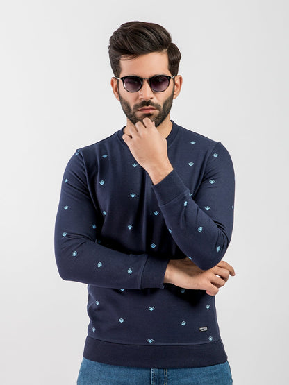 Edenrobe - Men's Navy Blue SweatShirt - EMTSS20-001