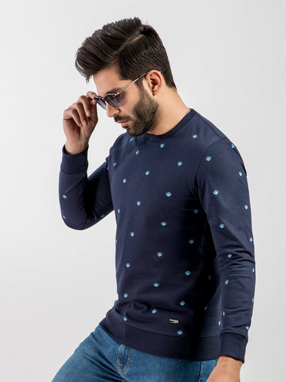 Edenrobe - Men's Navy Blue SweatShirt - EMTSS20-001