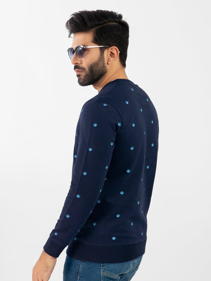 Edenrobe - Men's Navy Blue SweatShirt - EMTSS20-001