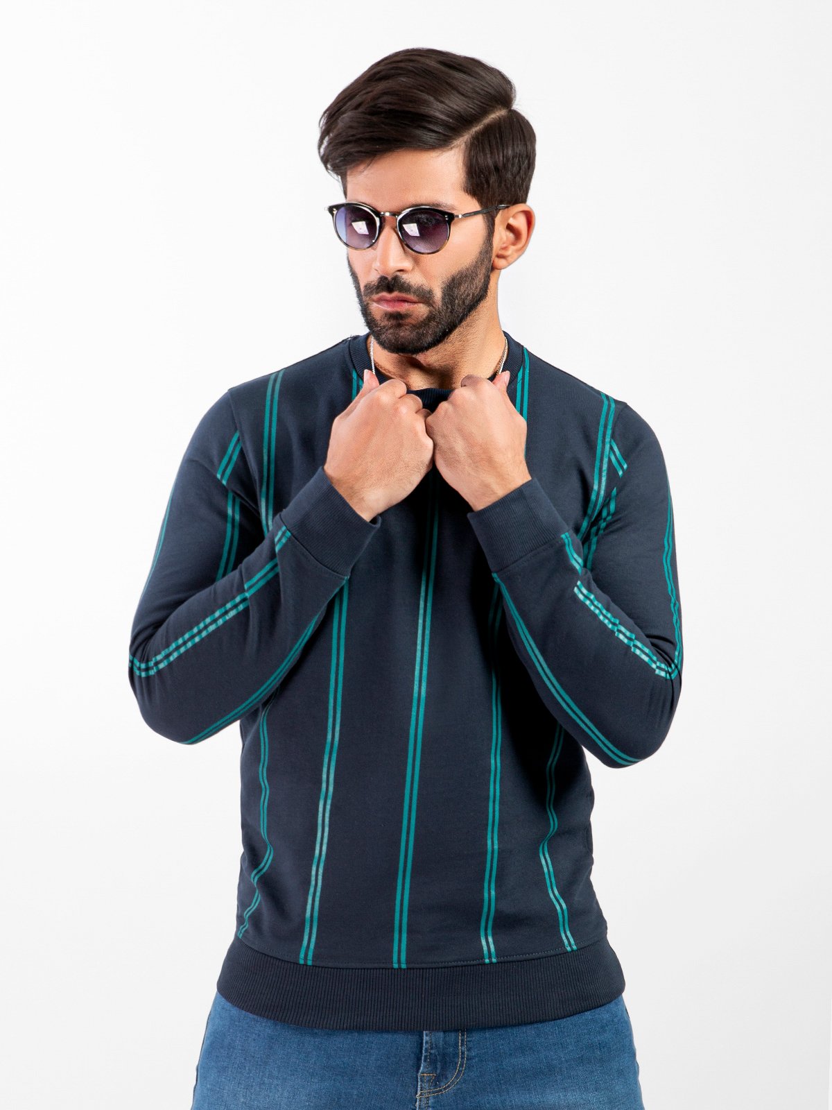 Edenrobe - Men's Navy Blue SweatShirt - EMTSS20-002