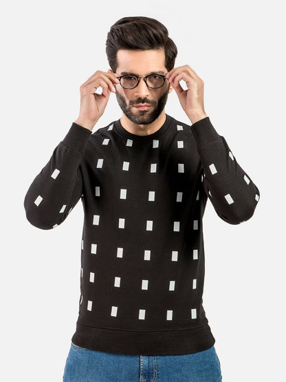 Edenrobe - Men's Black SweatShirt - EMTSS20-005