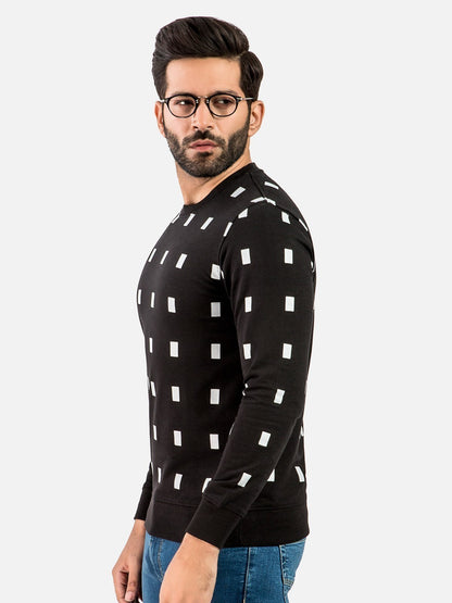 Edenrobe - Men's Black SweatShirt - EMTSS20-005