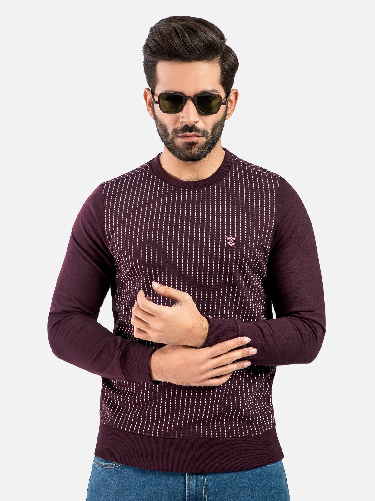 Edenrobe - Men's Plum SweatShirt - EMTSS20-006
