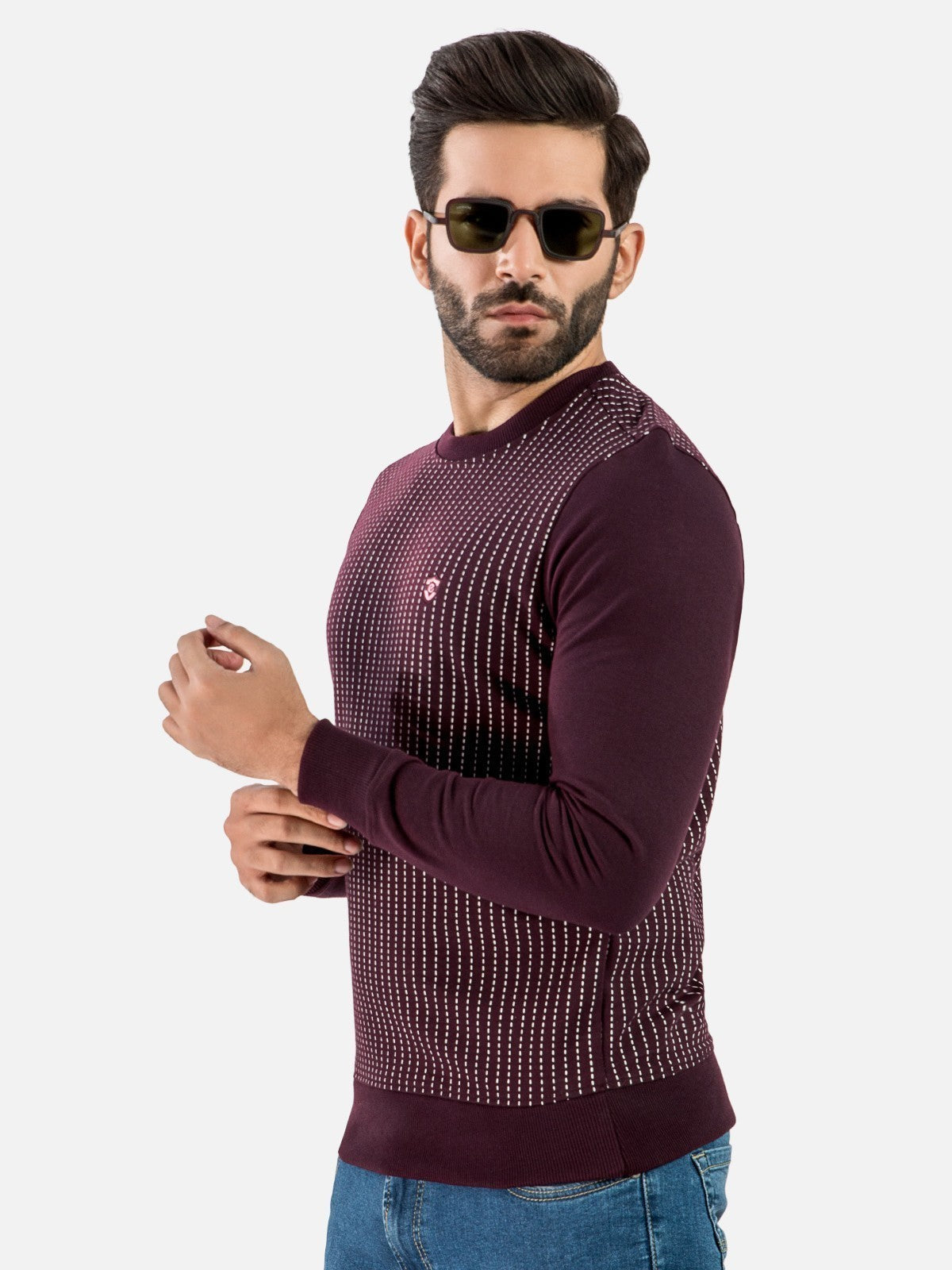 Edenrobe - Men's Plum SweatShirt - EMTSS20-006