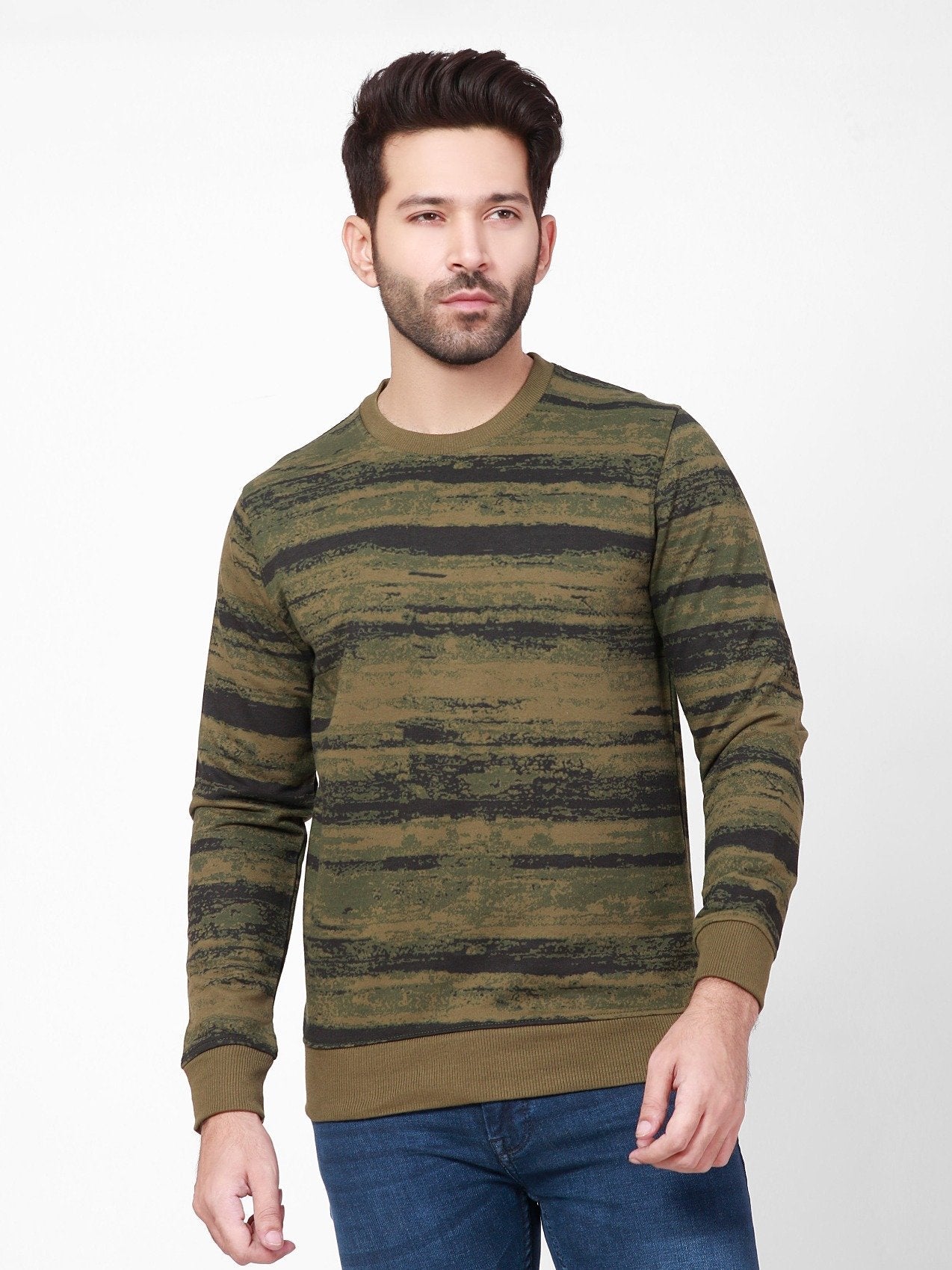 Edenrobe - Men's Olive SweatShirt - EMTSS20-007