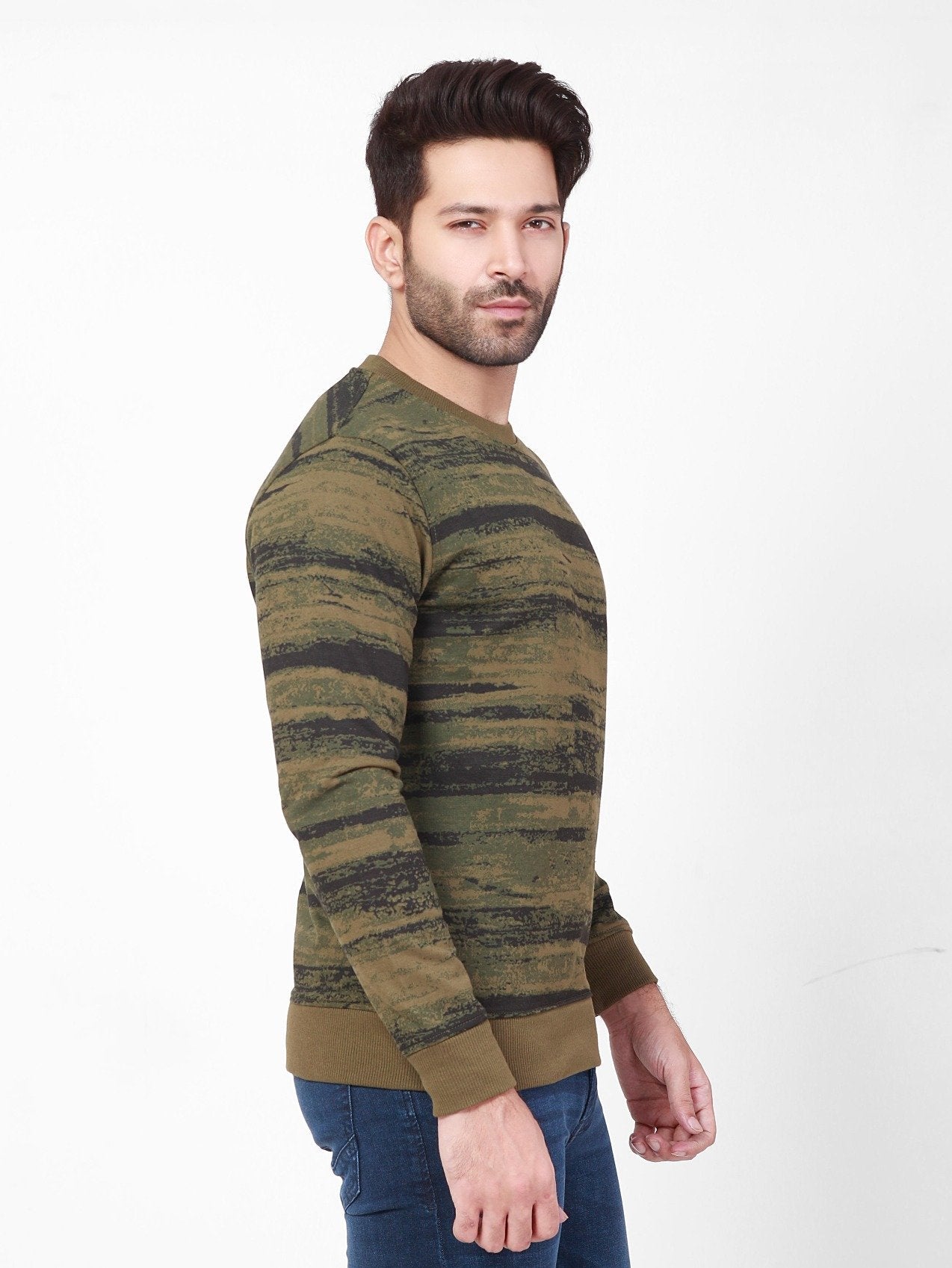 Edenrobe - Men's Olive SweatShirt - EMTSS20-007