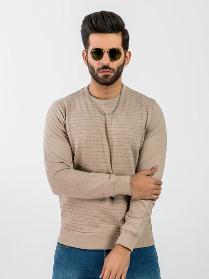 Edenrobe - Men's Light Brown SweatShirt - EMTSS20-008