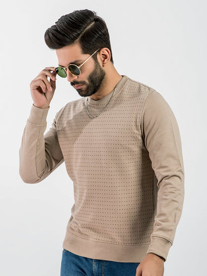 Edenrobe - Men's Light Brown SweatShirt - EMTSS20-008