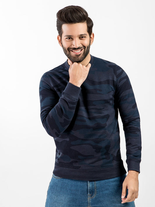 Edenrobe - Men's Navy Blue SweatShirt - EMTSS20-011