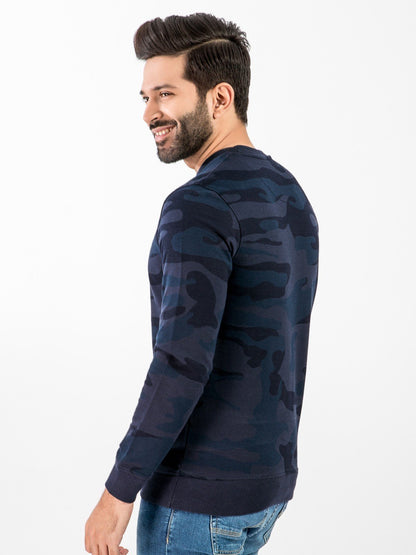 Edenrobe - Men's Navy Blue SweatShirt - EMTSS20-011