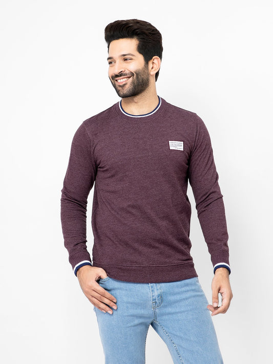 Edenrobe - Men's Plum SweatShirt - EMTSS20-013