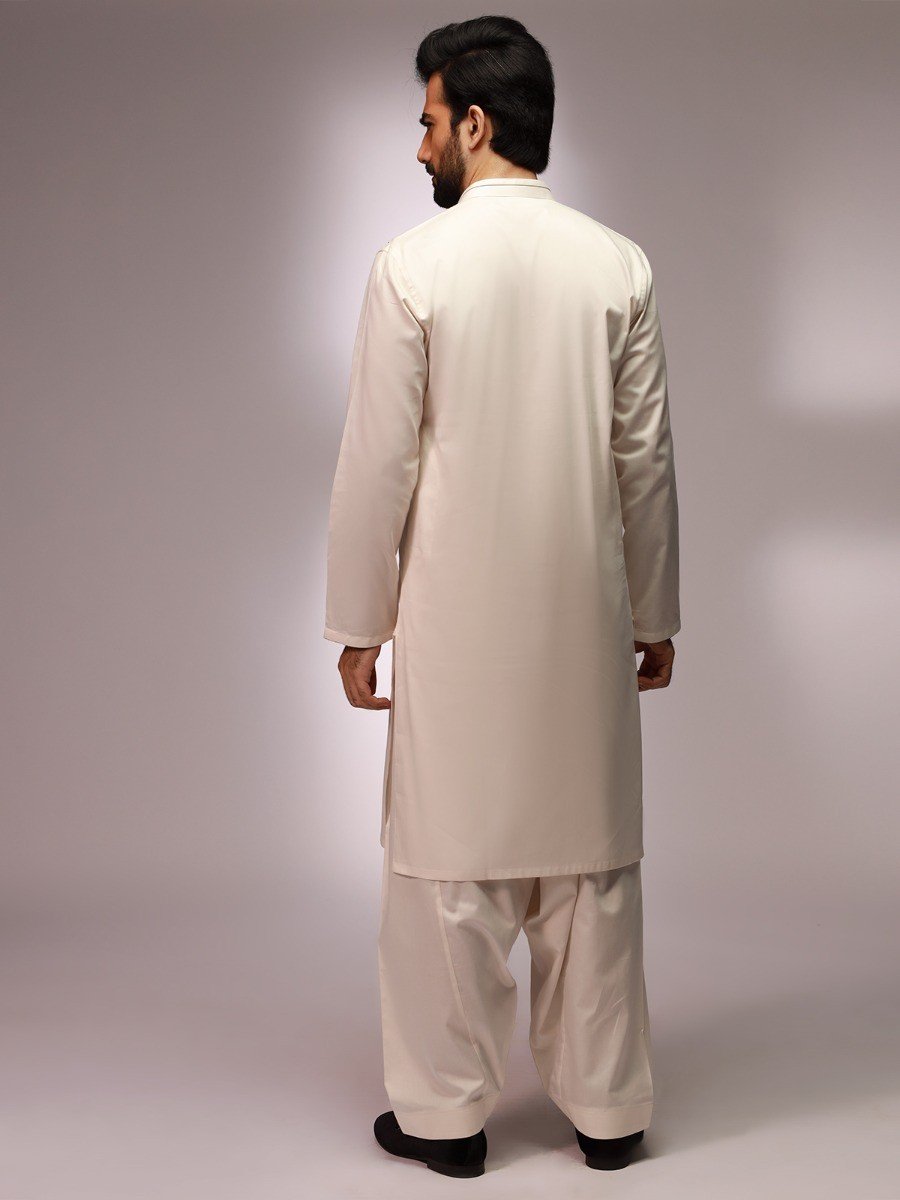 Edenrobe - Men's Cream Swish Collection - EMTKS20-058