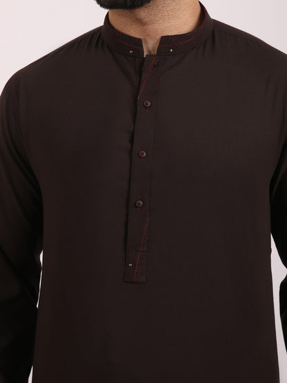 Edenrobe - Men's Dark Brown Swish Collection - EMTSW20S-9856