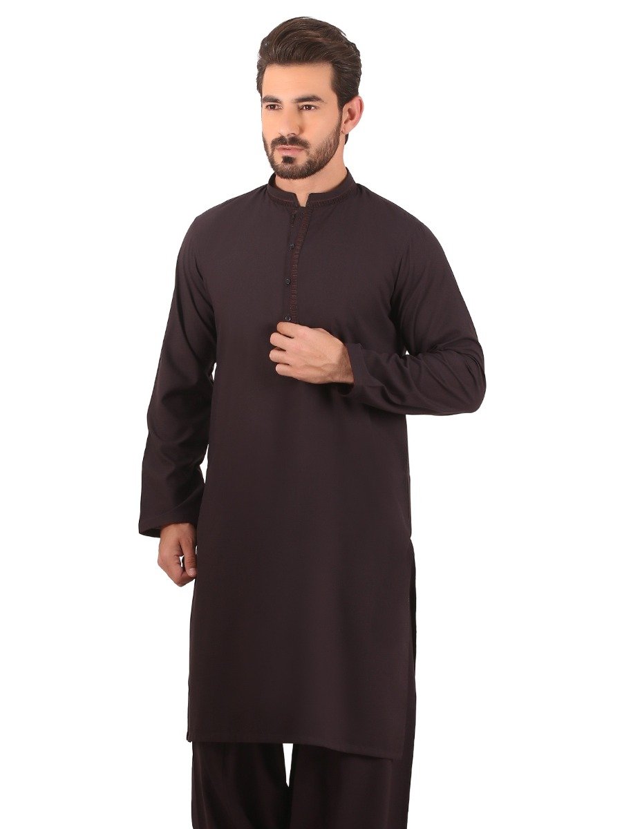 Edenrobe - Men's Dark Plum Swish Collection - EMTSW20S-9858