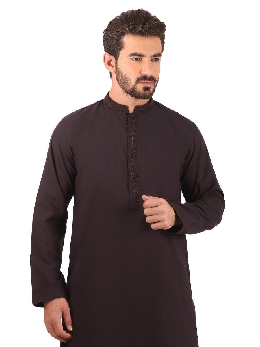 Edenrobe - Men's Dark Plum Swish Collection - EMTSW20S-9858