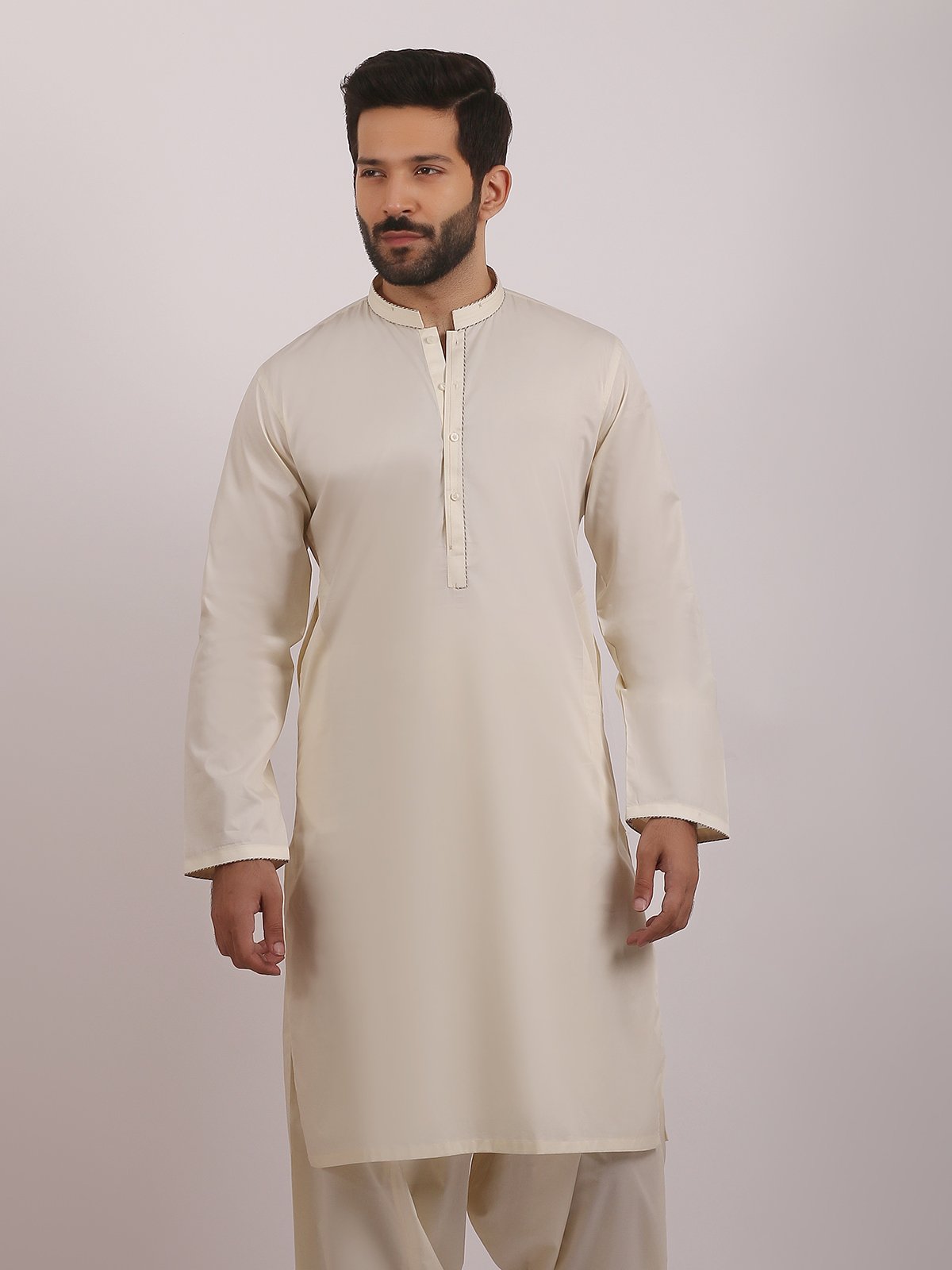 Edenrobe - Men's Cream Swish Collection - EMTSW20S-9883