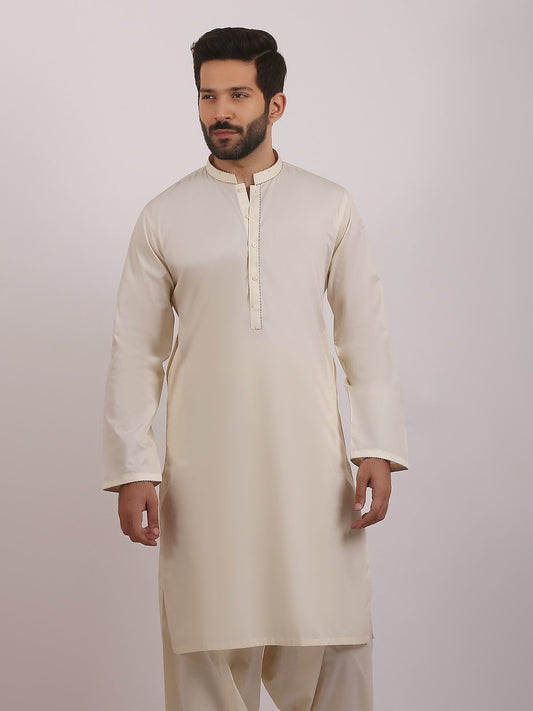 Edenrobe - Men's Cream Swish Collection - EMTSW20S-9883