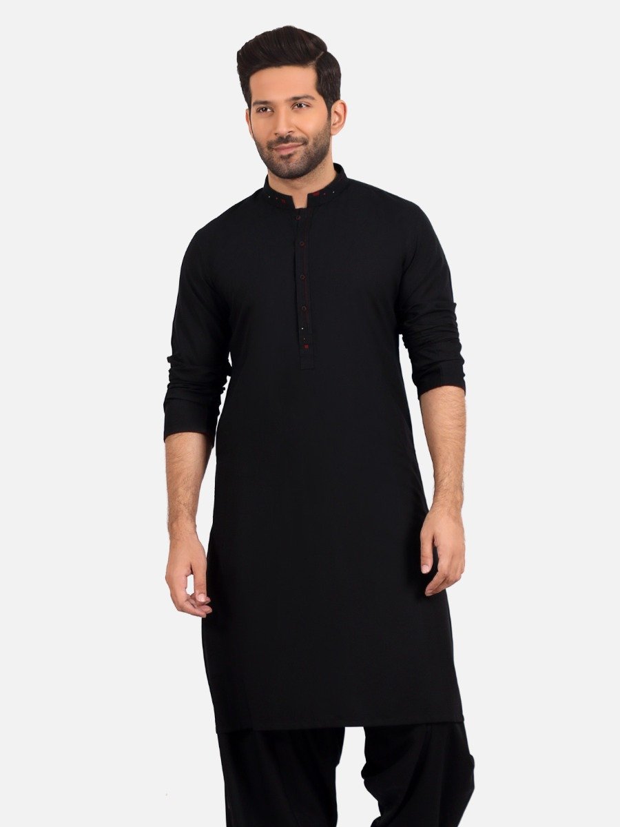 Edenrobe - Men's Black Swish Collection - EMTSW20S-9898