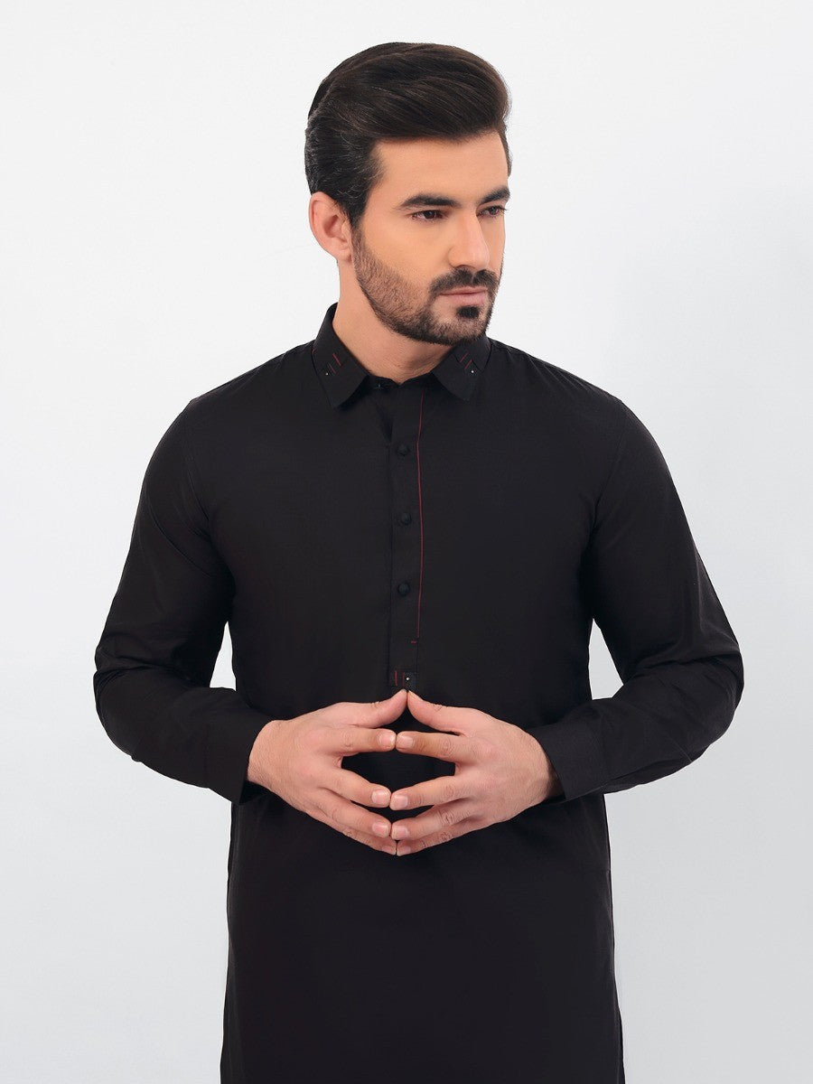 Edenrobe - Men's Black Swish Collection - EMTSW20S-99007