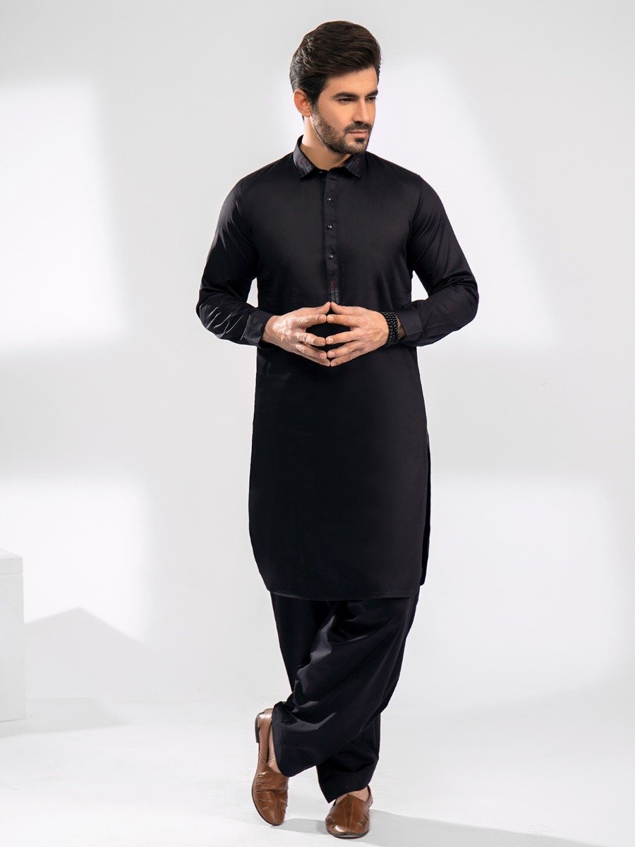 Edenrobe - Men's Black Swish Collection - EMTSW20S-99016