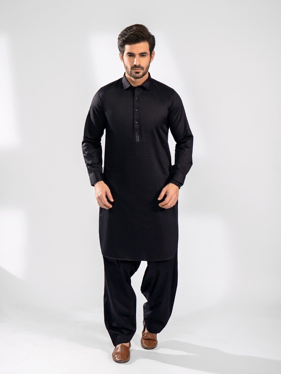 Edenrobe - Men's Black Swish Collection - EMTSW20S-99016