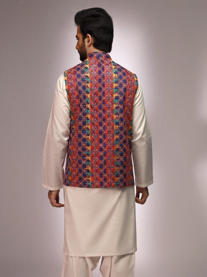 Edenrobe - Men's Multi Waist Coat Ceremonial - EMTWCC20-060