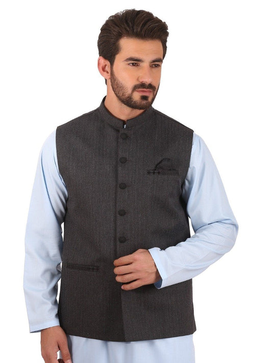 Edenrobe - Men's Charcoal Grey Waist Coat - EMTWC20-35717