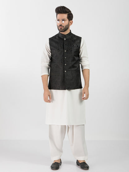 Edenrobe - Men's Black Waist Coat - EMTWC20-35734