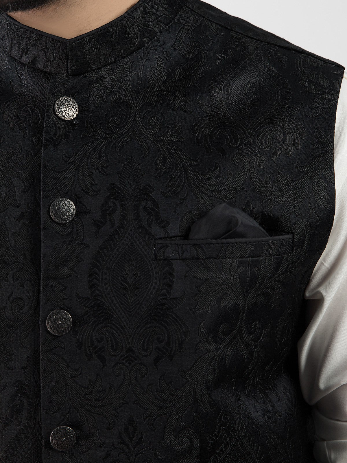 Edenrobe - Men's Black Waist Coat - EMTWC20-35734