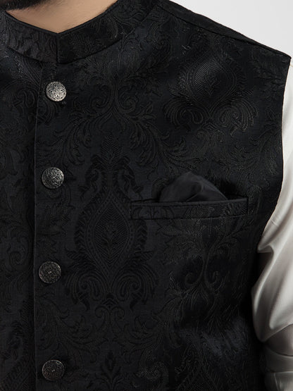 Edenrobe - Men's Black Waist Coat - EMTWC20-35734