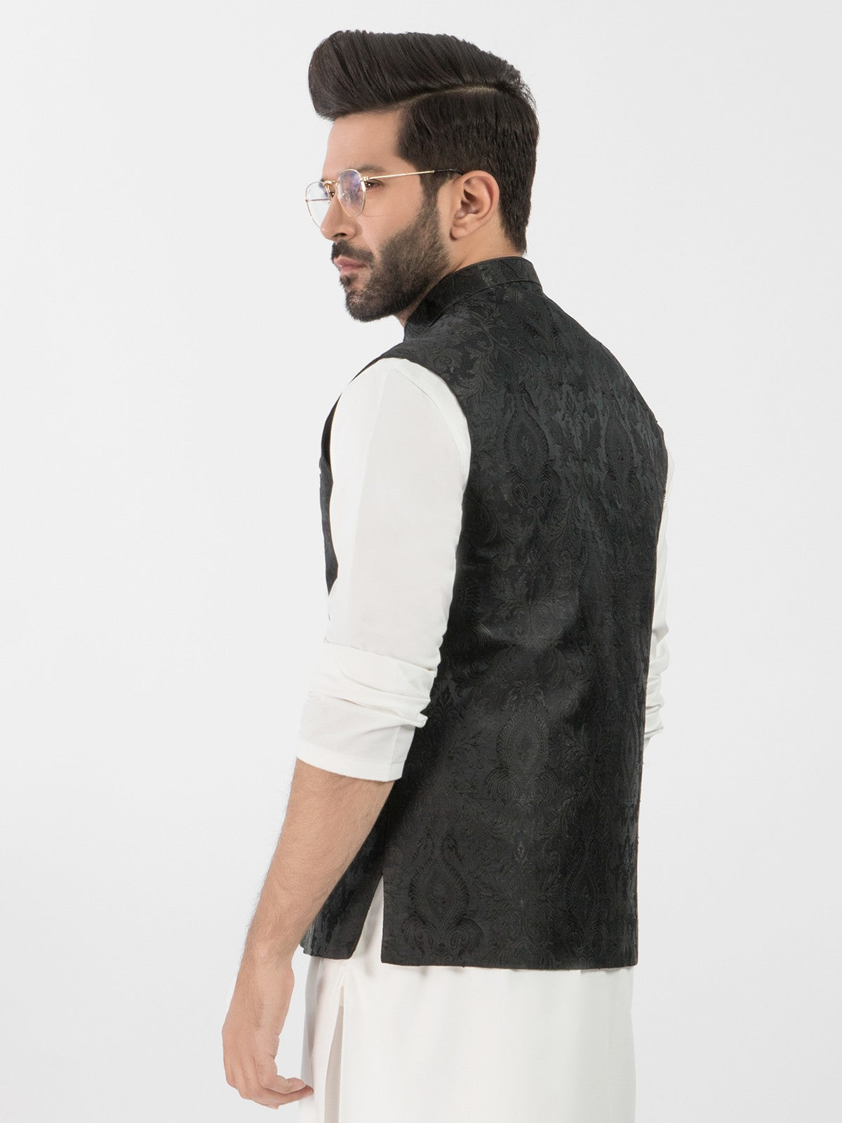 Edenrobe - Men's Black Waist Coat - EMTWC20-35734