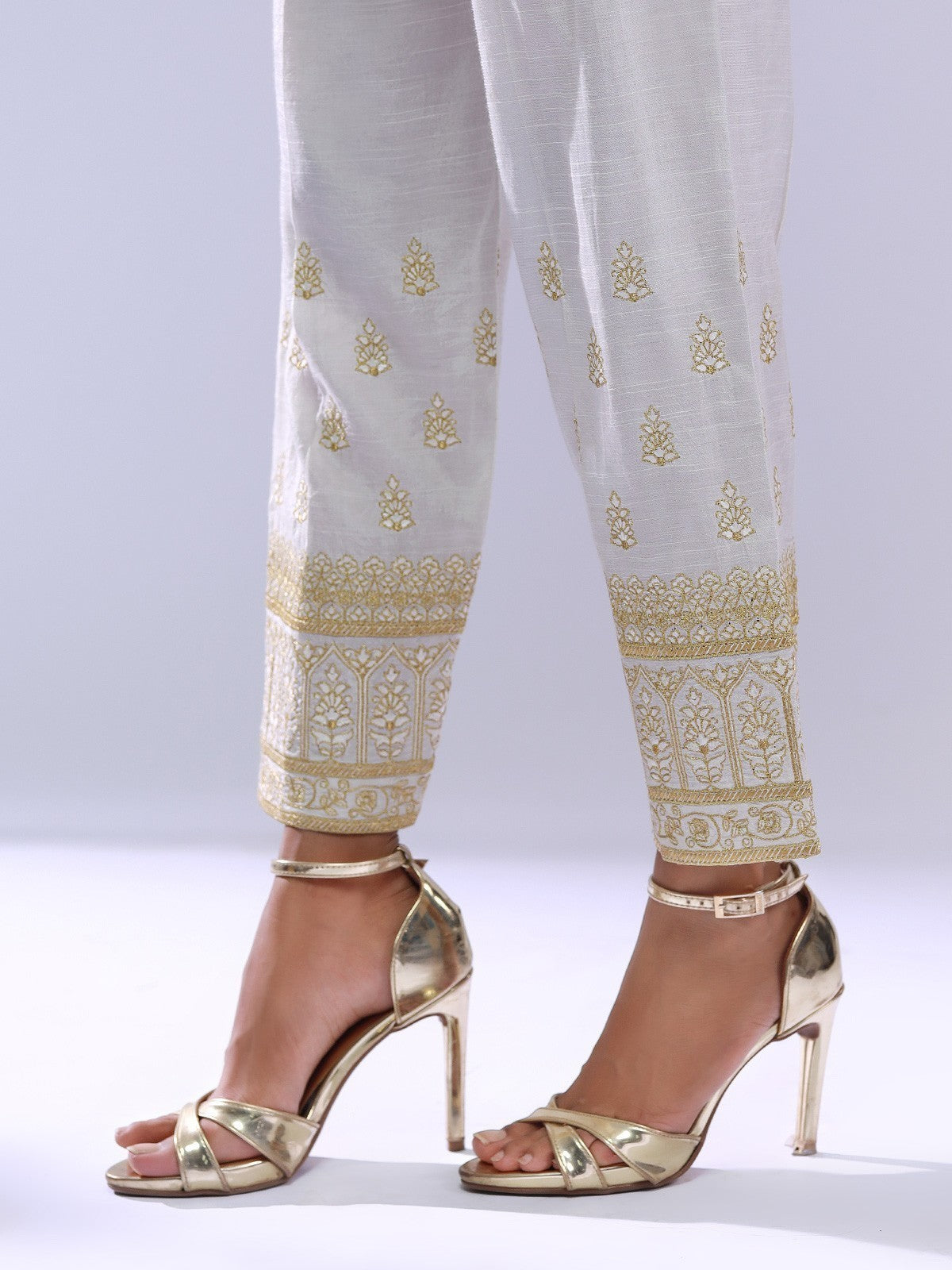 Edenrobe - Women's White Trouser - EWBE20-76221