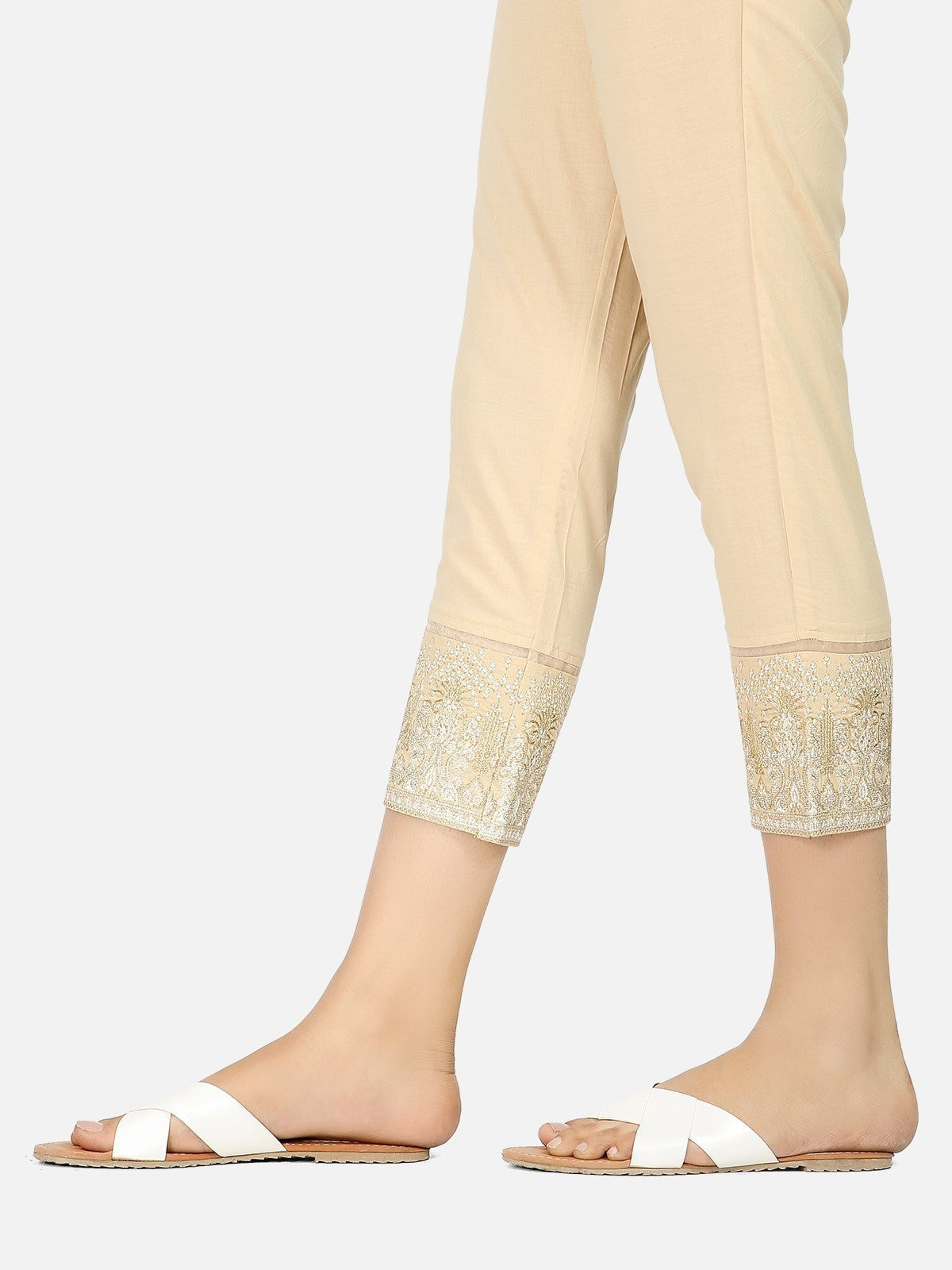 Edenrobe - Women's Beige Trouser - EWBE20-76223