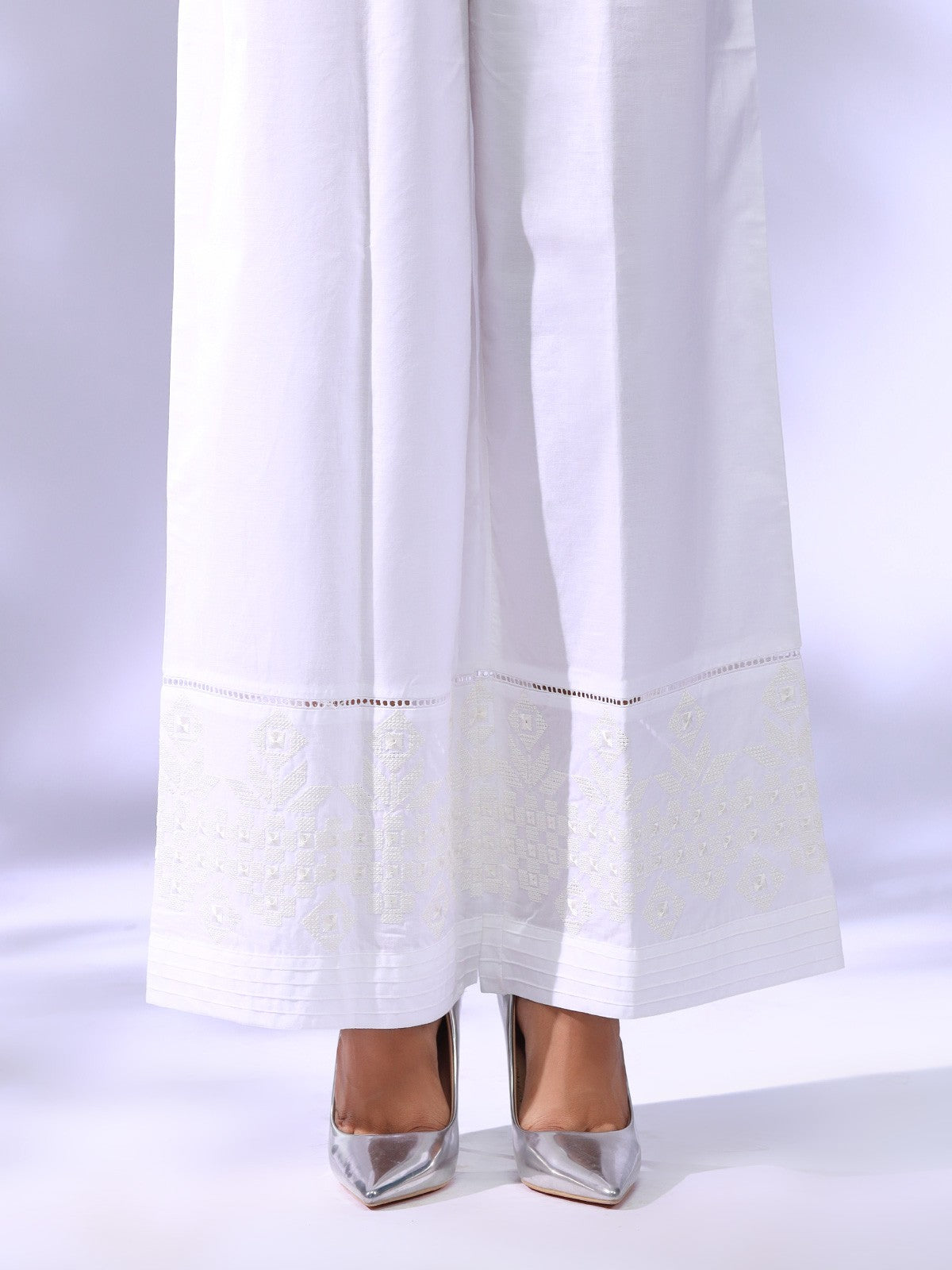 Edenrobe - Women's White Trouser - EWBE20-76232