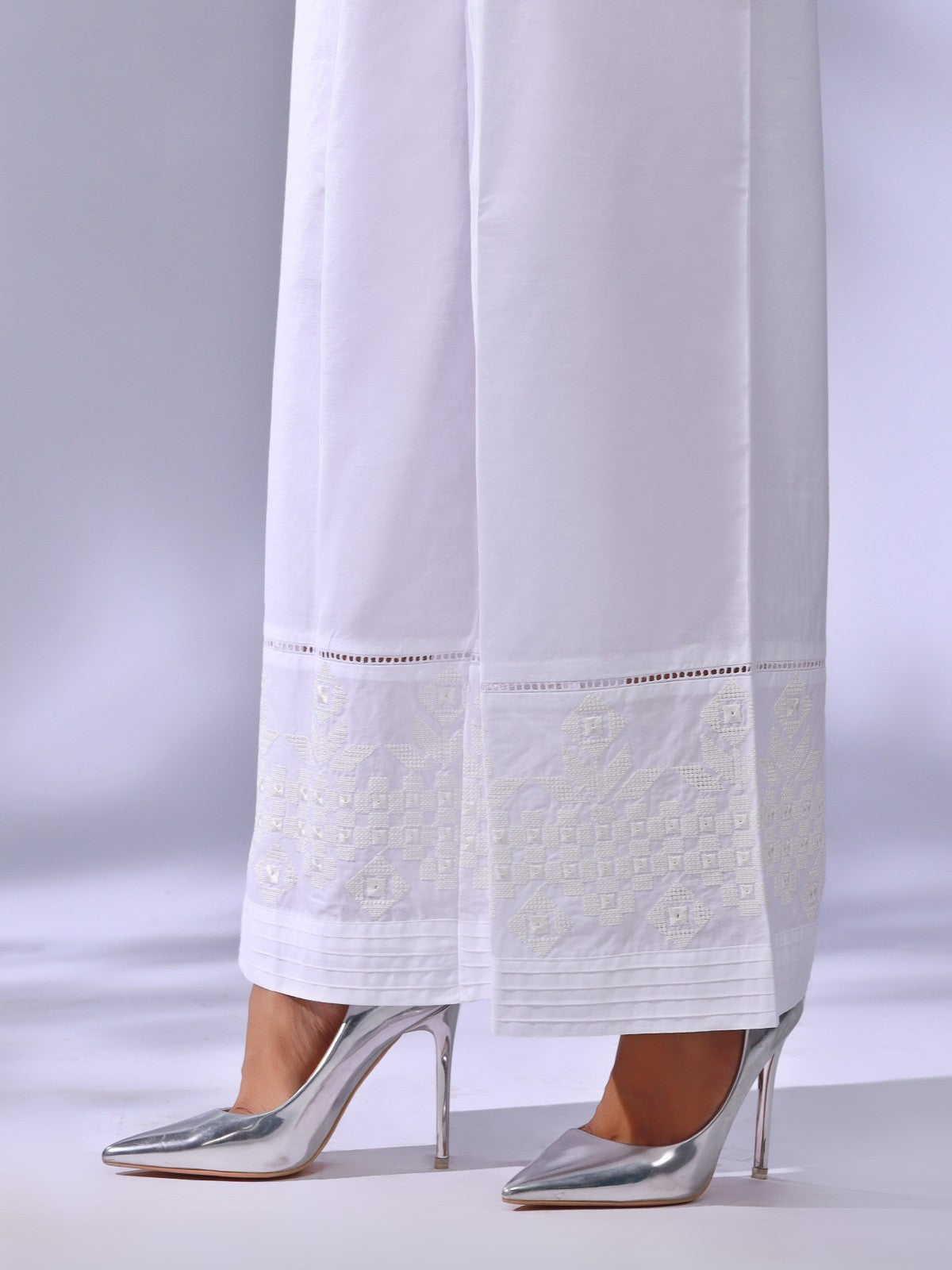 Edenrobe - Women's White Trouser - EWBE20-76232