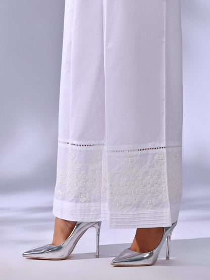 Edenrobe - Women's White Trouser - EWBE20-76232