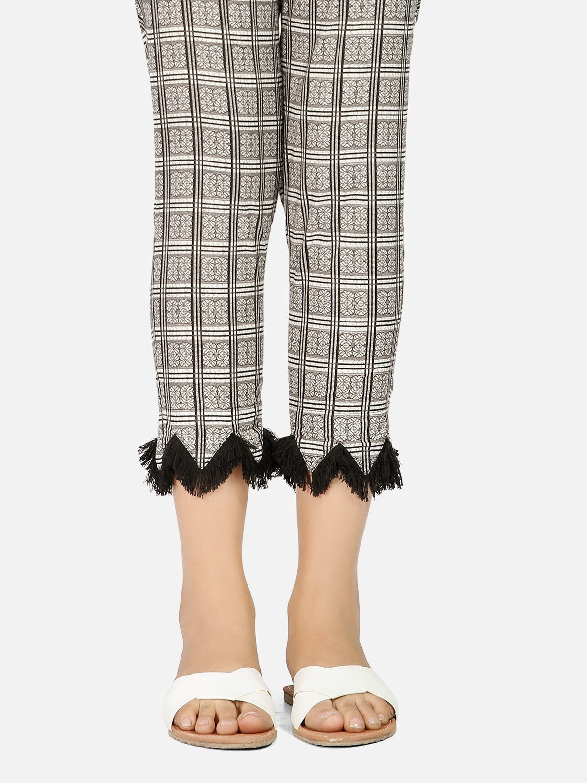 Edenrobe - Women's Black & White Trouser - EWBP20-76270