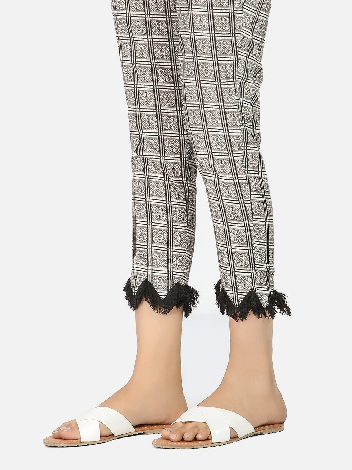 Edenrobe - Women's Black & White Trouser - EWBP20-76270