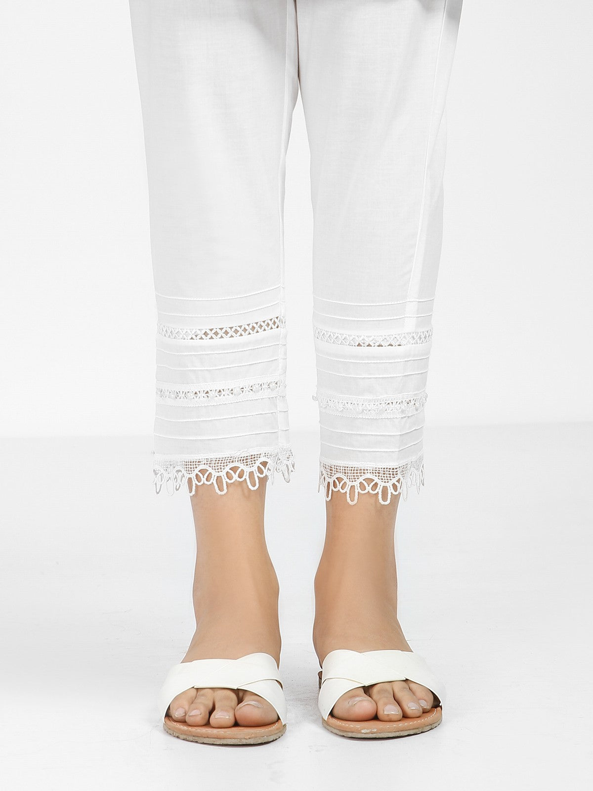 Edenrobe - Women's White Trouser - EWBP20-76273