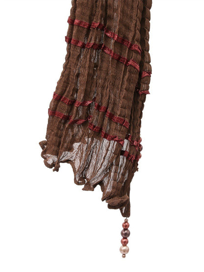 Edenrobe - Women's Brown Dupatta - EAWD20-010