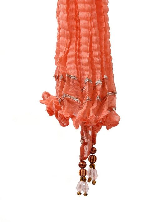 Edenrobe - Women's Peach Dupatta - EAWD20-012