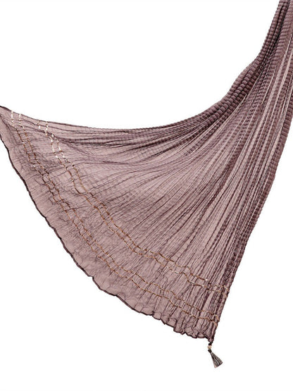 Edenrobe - Women's Grey Dupatta - EAWD20-013