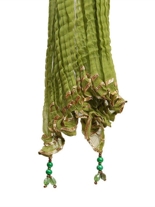 Edenrobe - Women's Pale Green Dupatta - EAWD20-017