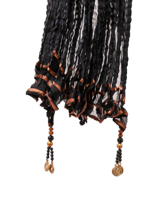Edenrobe - Women's Black Dupatta - EAWD20-021