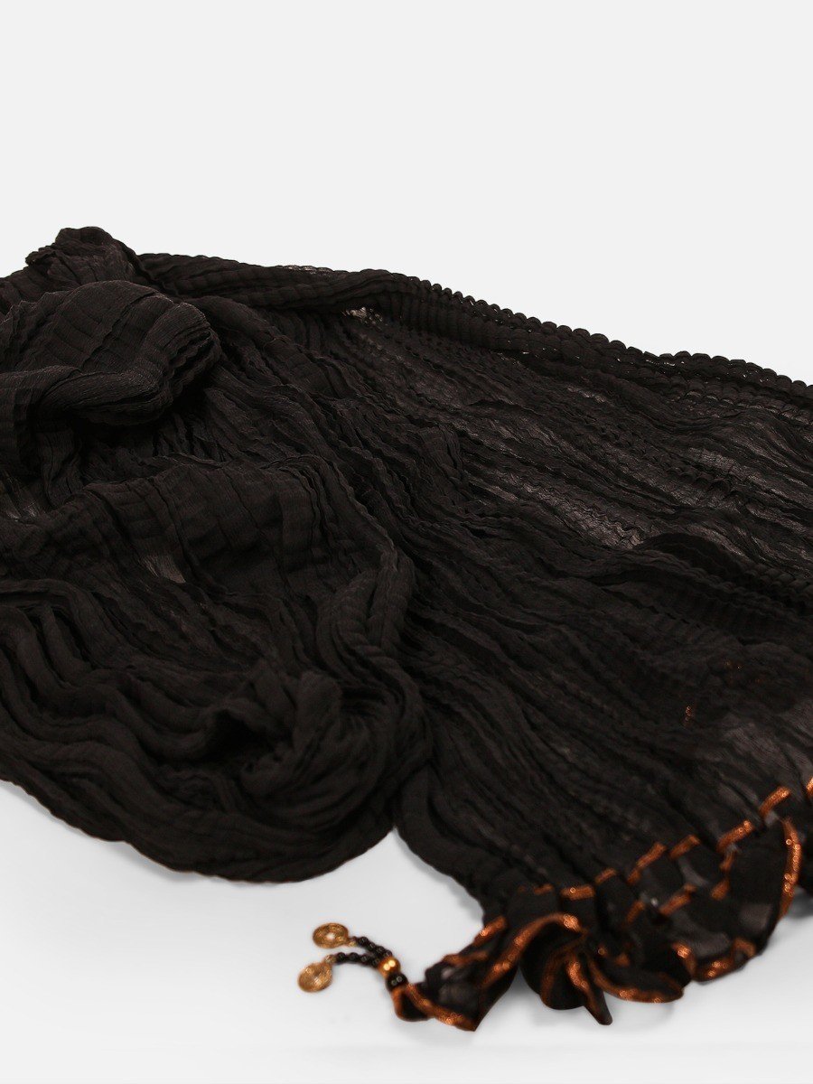 Edenrobe - Women's Black Dupatta - EAWD20-025