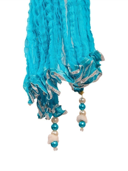 Edenrobe - Women's Aqua Blue Dupatta - EAWD20-031