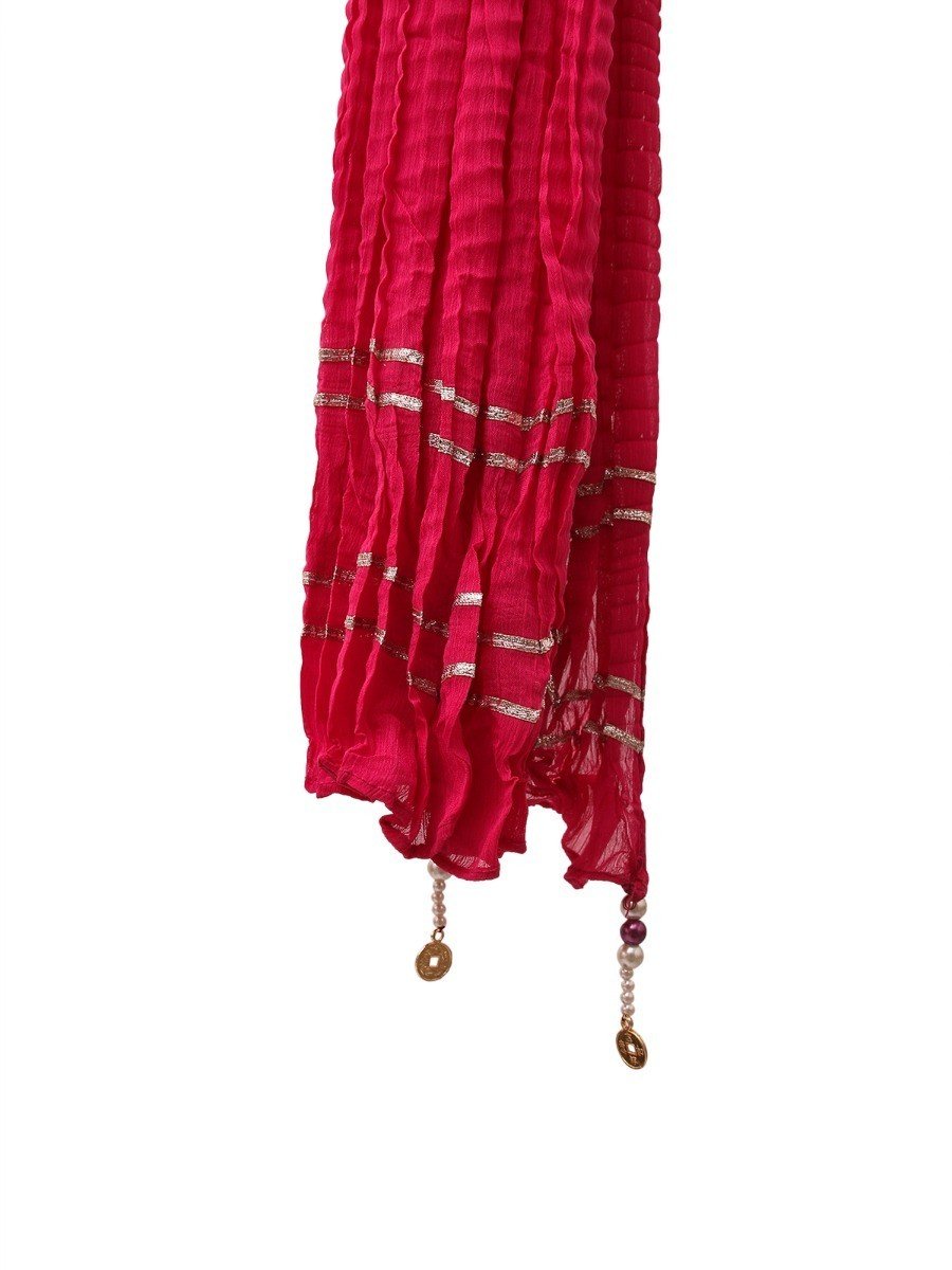 Edenrobe - Women's Bright Pink Dupatta - EAWD20-033