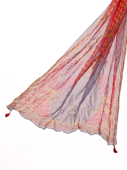 Edenrobe - Women's Pink Multi Dupatta - EAWD20-038