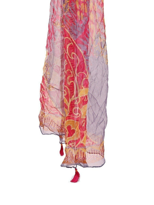 Edenrobe - Women's Pink Multi Dupatta - EAWD20-038